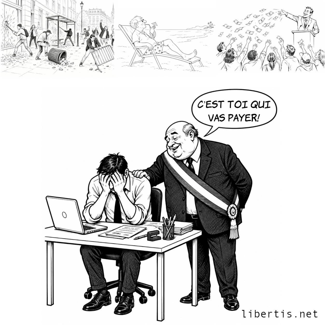 Citoyen productif, c'est toi qui vas payer pour eux.