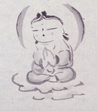 Gasshō Dōji detail 1