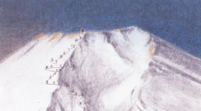 Snow-Peaked Mt. Fuji detail 1