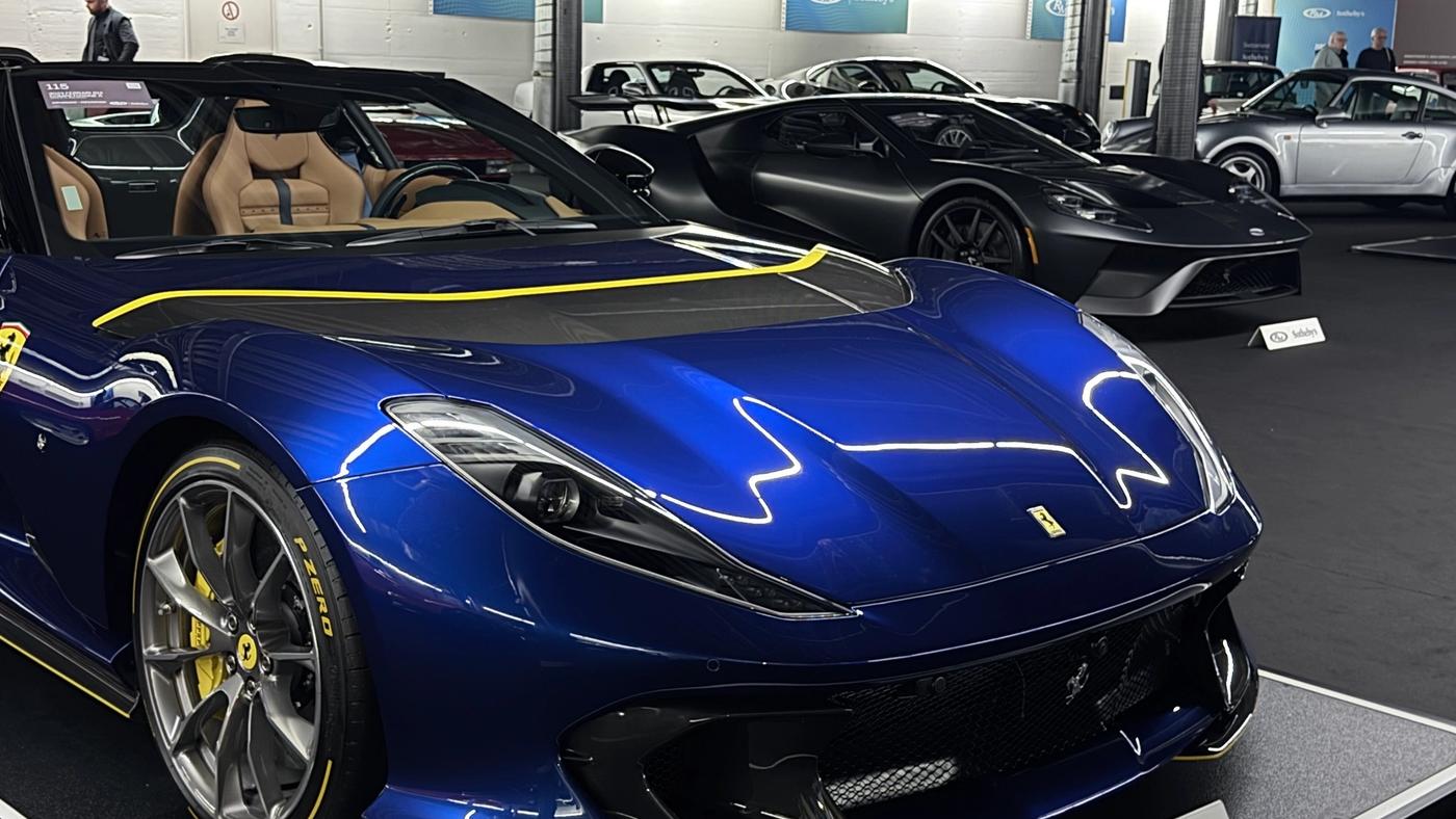 The single-owner 812 Competizione A in Blu Elettrico, CHF1,850,000. Photo: AutoKultureCollective