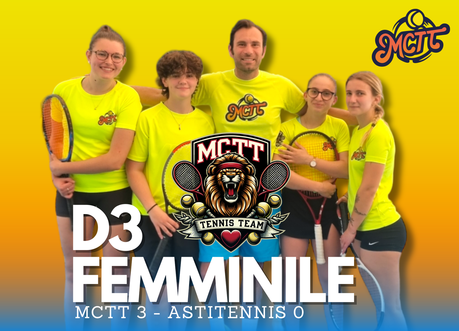 Le Leonesse di MCTT Prime nel Girone Dopo Trionfo su AstiTennis