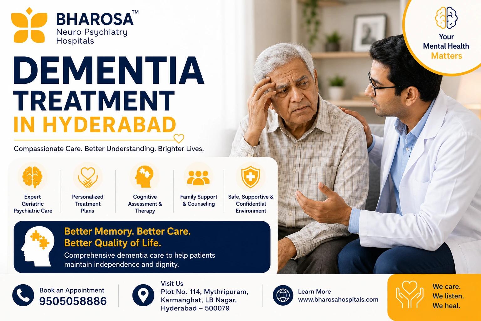 Understanding Dementia — Causes, Symptoms and Treatment Approaches | Bharosa Hospitals