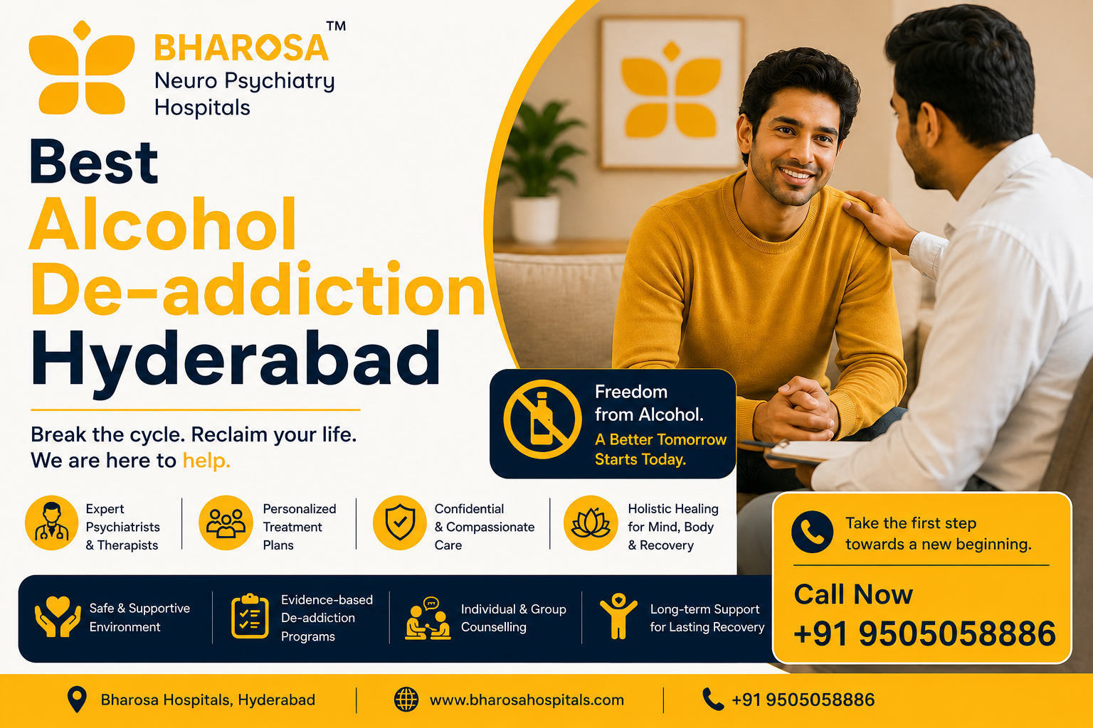 What Makes the Best Alcohol De-Addiction Hyderabad Program Effective? | Bharosa Hospitals