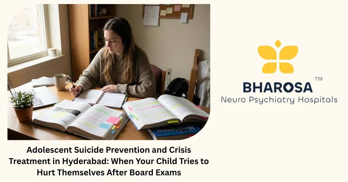 Adolescent Suicide Prevention and Crisis Treatment in Hyderabad: When Your Child Tries to Hurt Themselves After Board Exams | Bharosa Hospitals