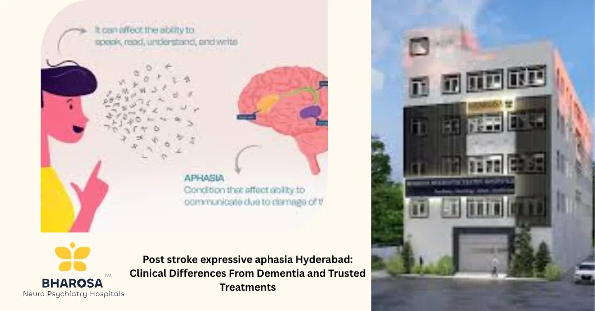 Post stroke expressive aphasia Hyderabad: Clinical Differences From Dementia and Trusted Treatments | Bharosa Hospitals