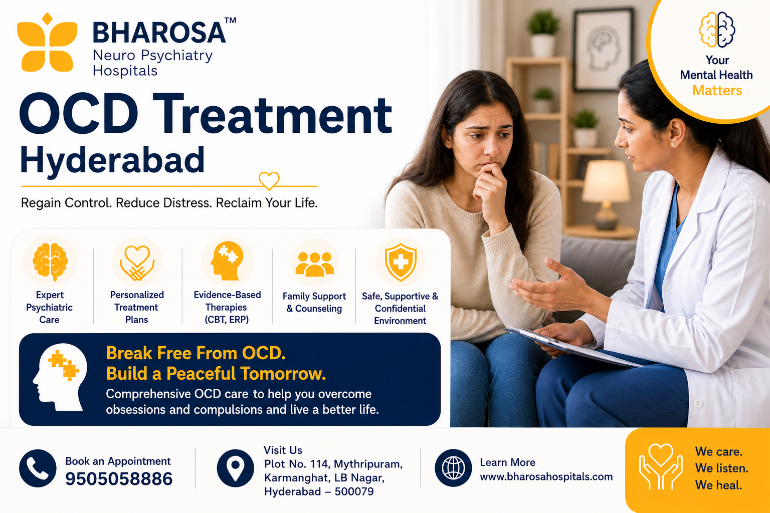 How OCD Treatment Hyderabad Helps Patients Regain Control | Bharosa Hospitals
