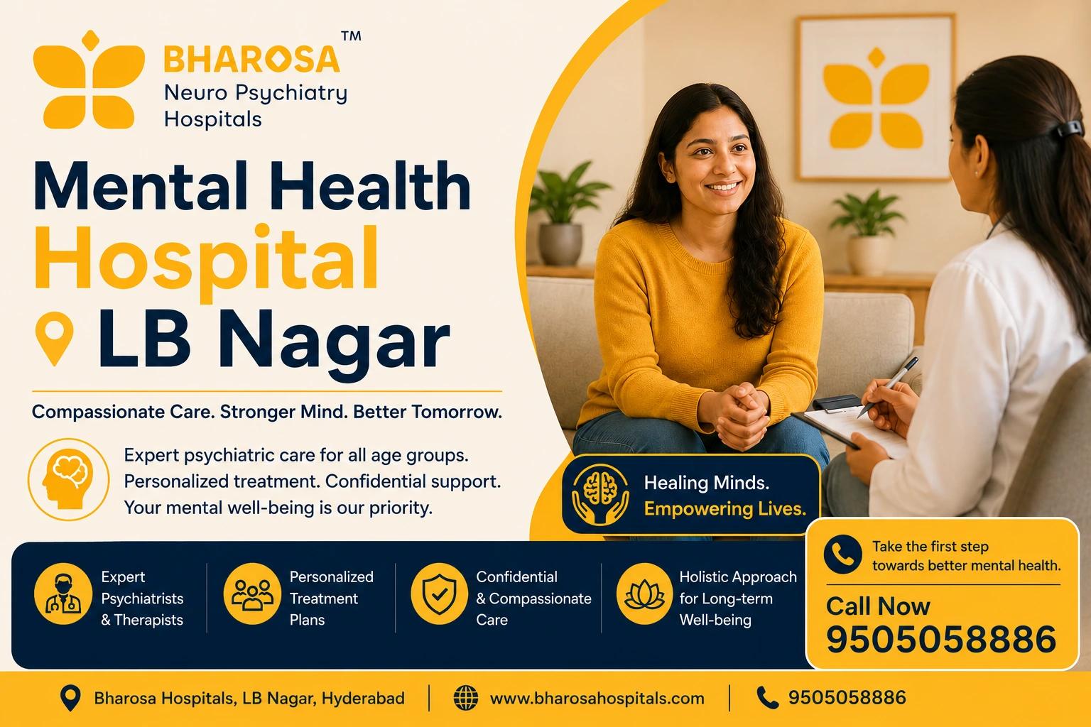 Comprehensive Mental Health Care Available in LB Nagar | Bharosa Hospitals