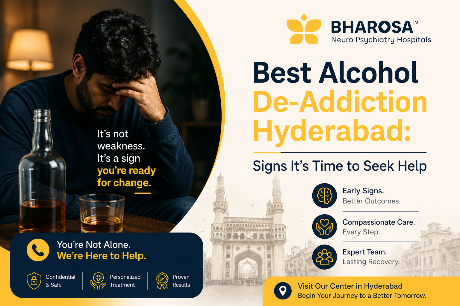 Best Alcohol De-Addiction Hyderabad: Signs It’s Time to Seek Help | Bharosa Hospitals