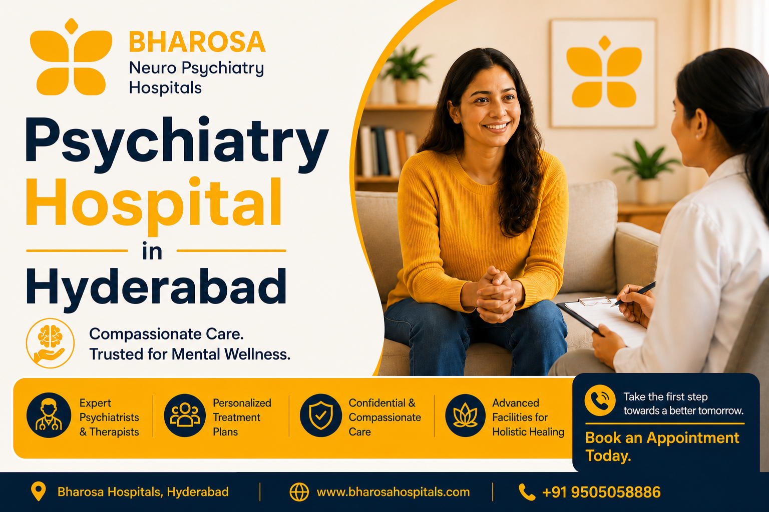 A Complete Guide to Finding the Right Psychiatry Hospital in Hyderabad | Bharosa Hospitals