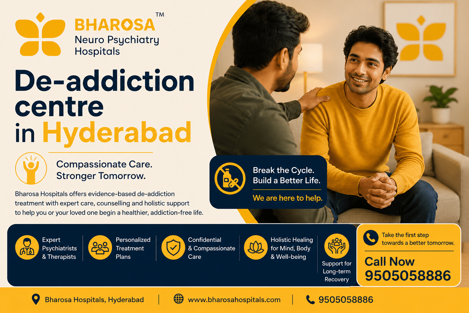 Inside a De-Addiction Centre in Hyderabad: What Happens During Recovery? | Bharosa Hospitals