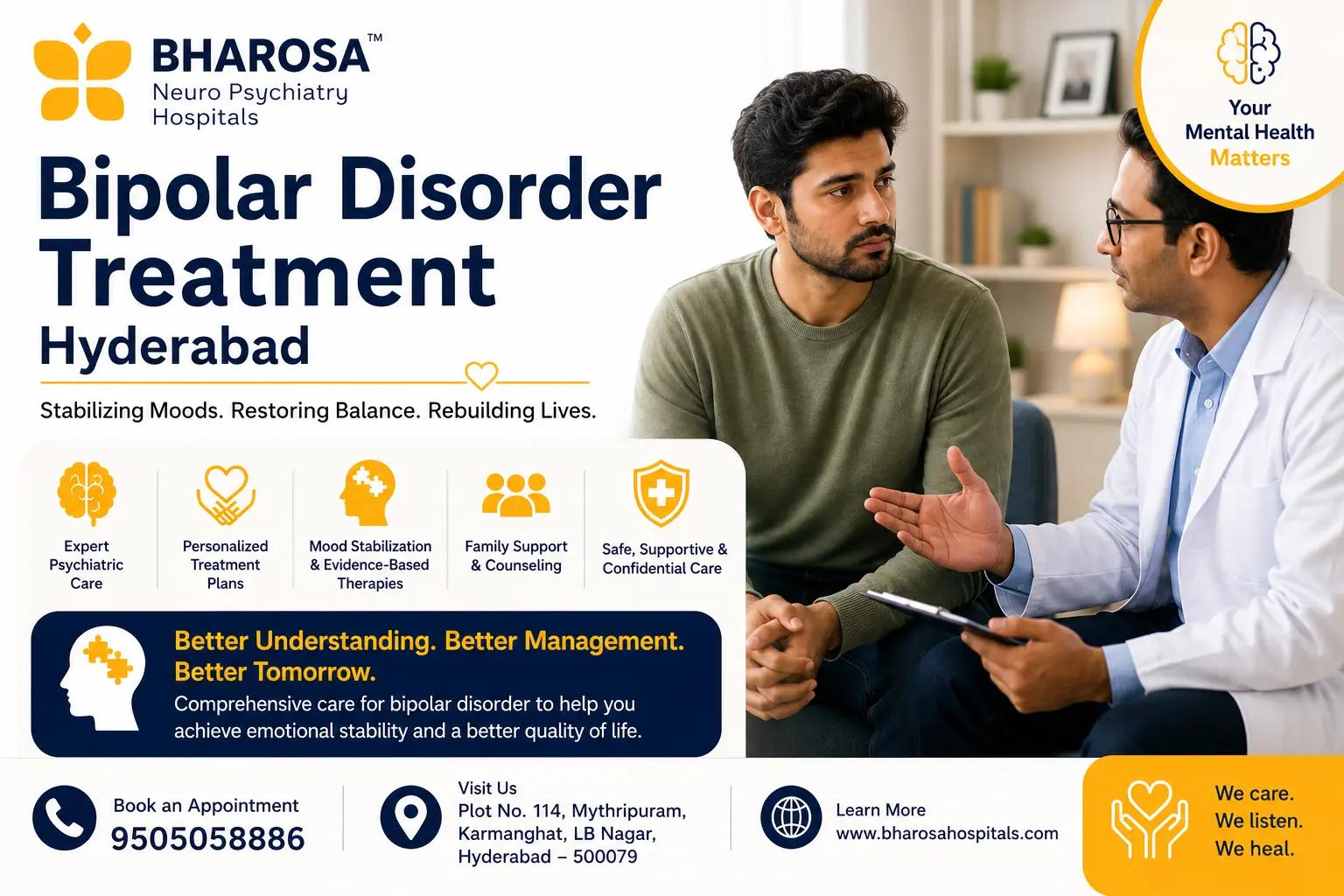 How Families Can Support Loved Ones with Bipolar Disorder| Bipolar Disorder Treatment Hyderabad | Bharosa Hospitals