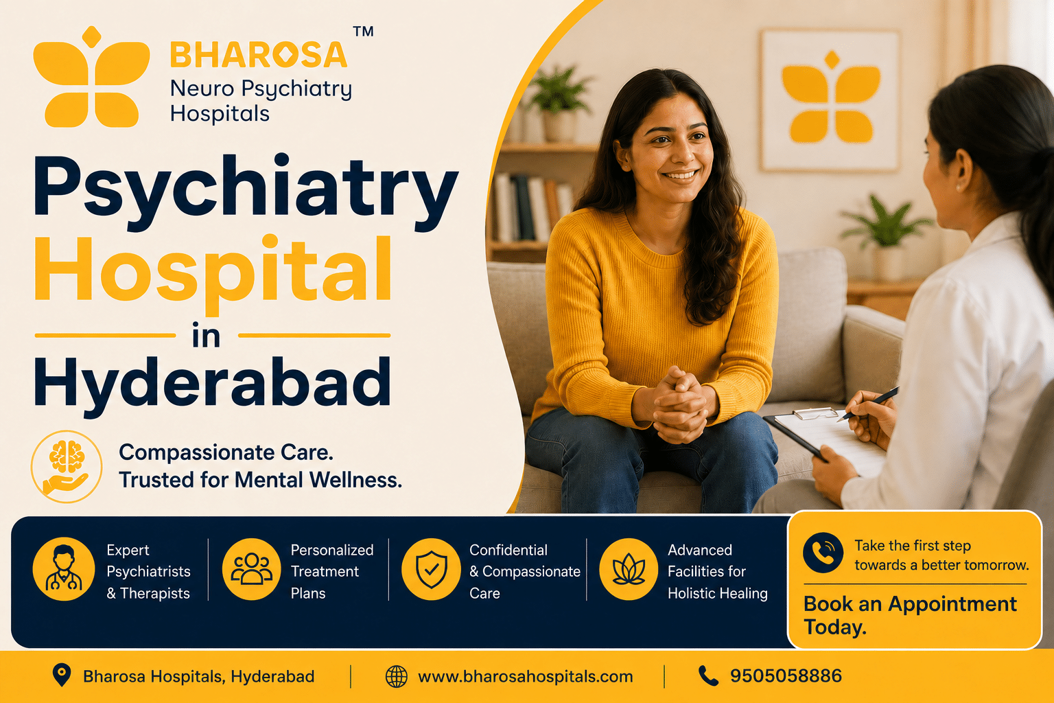 Myths and Facts About Visiting a Psychiatry Hospital in Hyderabad | Bharosa Hospitals