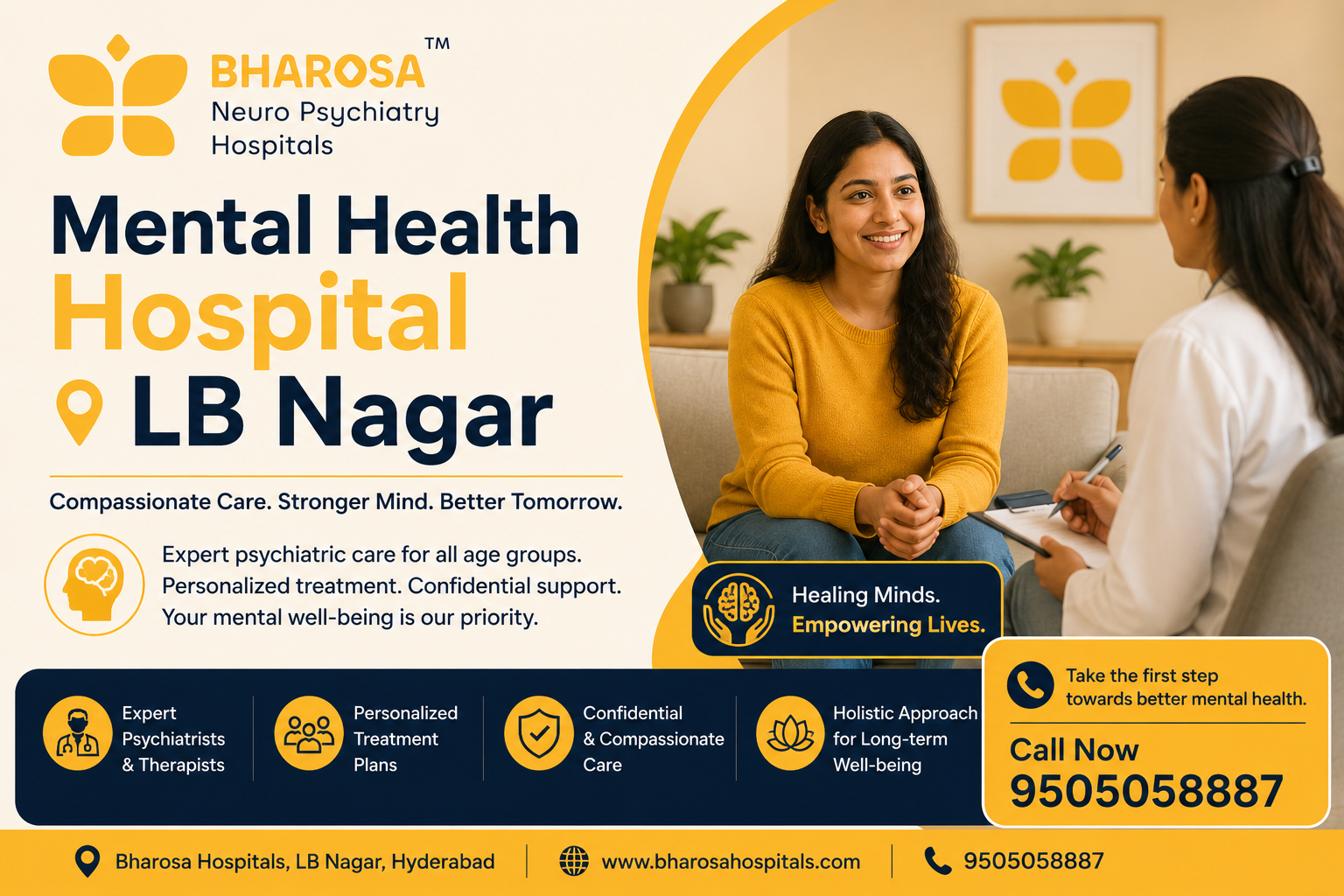 Early Signs You Should Visit a Mental Health Hospital LB Nagar | Bharosa Hospitals
