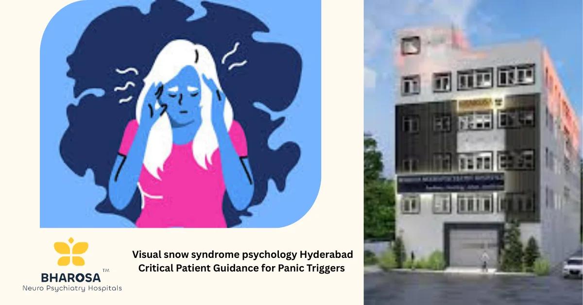 Visual snow syndrome psychology Hyderabad Critical Patient Guidance for Panic Triggers | Bharosa Hospitals