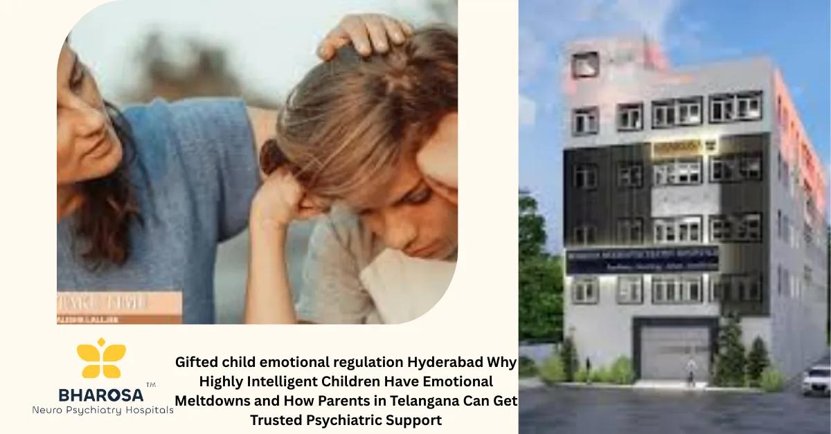 Gifted child emotional regulation Hyderabad Why Highly Intelligent Children Have Emotional Meltdowns and How Parents in Telangana Can Get Trusted Psychiatric Support | Bharosa Hospitals