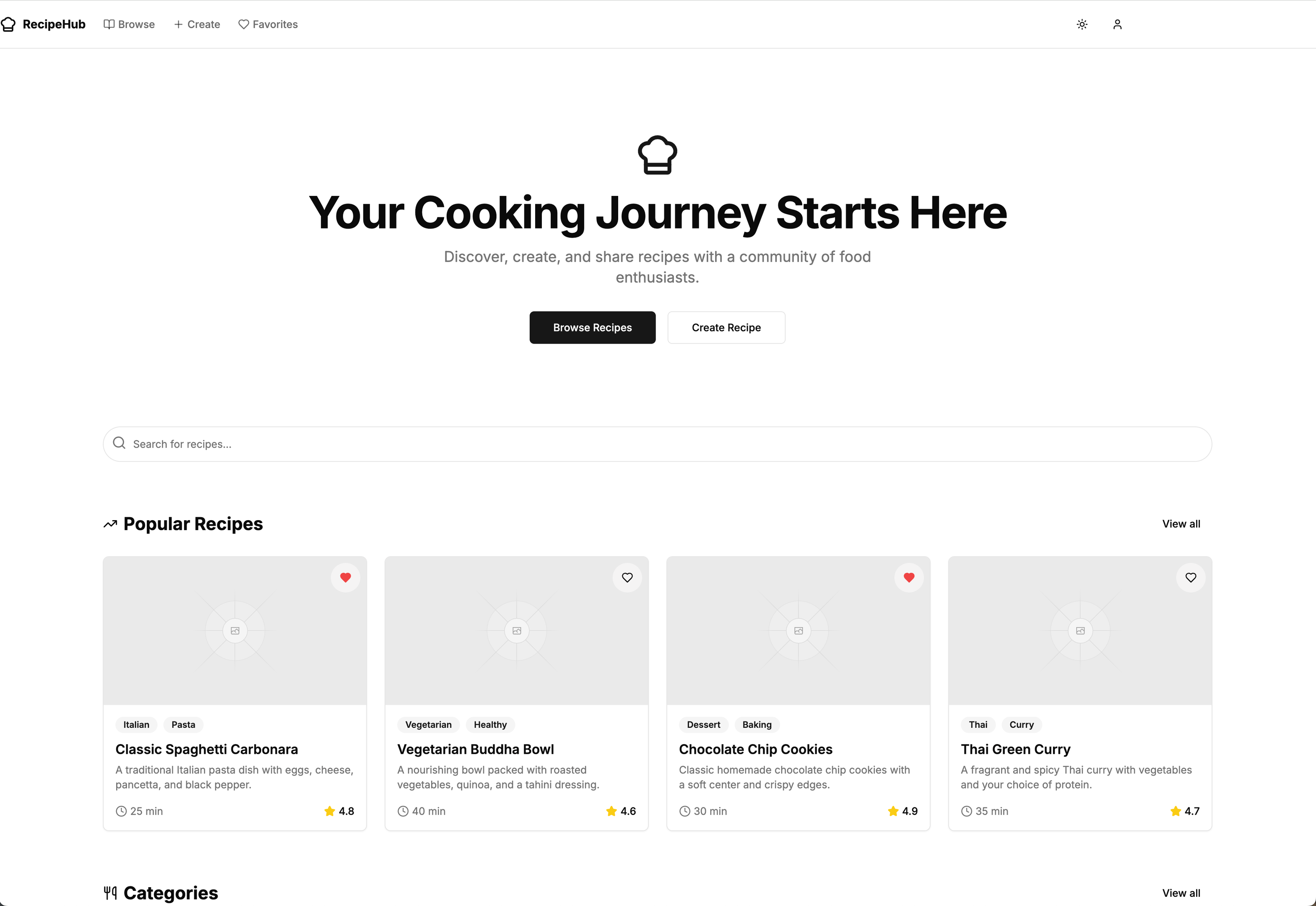 Screenshot of the landing page for the v0 app.