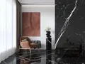 Alexander Black Mermer cilalı zemin ve duvar uygulaması, modern salon