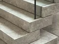 Tundra Gri modern asma merdiven basamağı uygulaması, cam korkuluklu tasarım