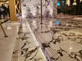 Calacatta Viola Mermer lüks lobi zemin ve kolon uygulaması