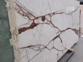 Afyon White Spider Mermer cilalı plaka görünümü