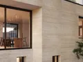 Light Traverten dış cephe duvar kaplaması, modern mimari bina uygulaması