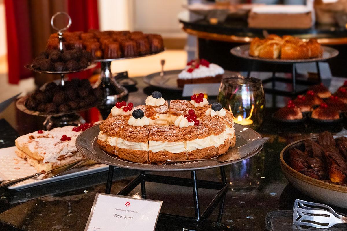 Delicious desserts on a generous dessert table