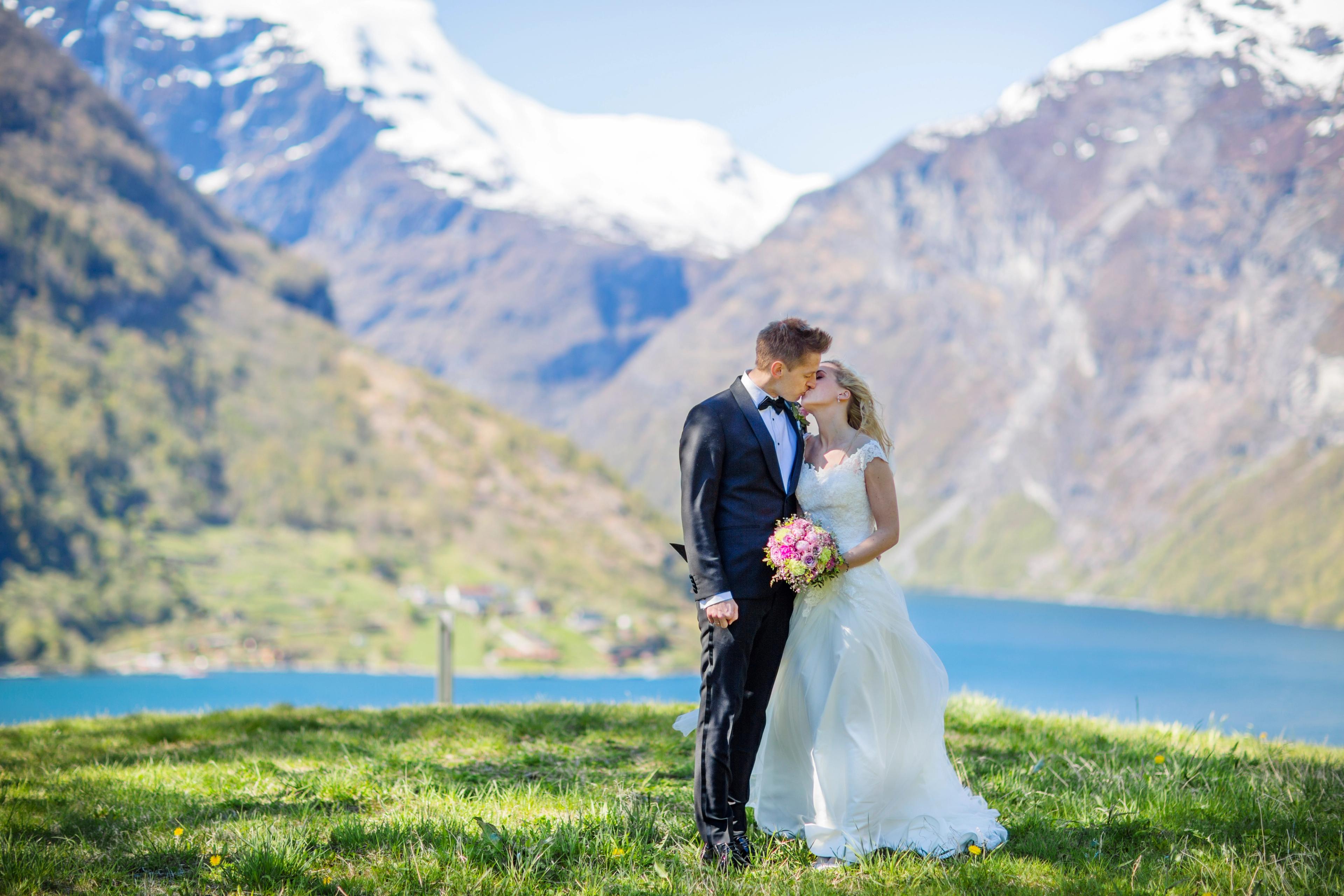 Brudebilde i Geiranger
