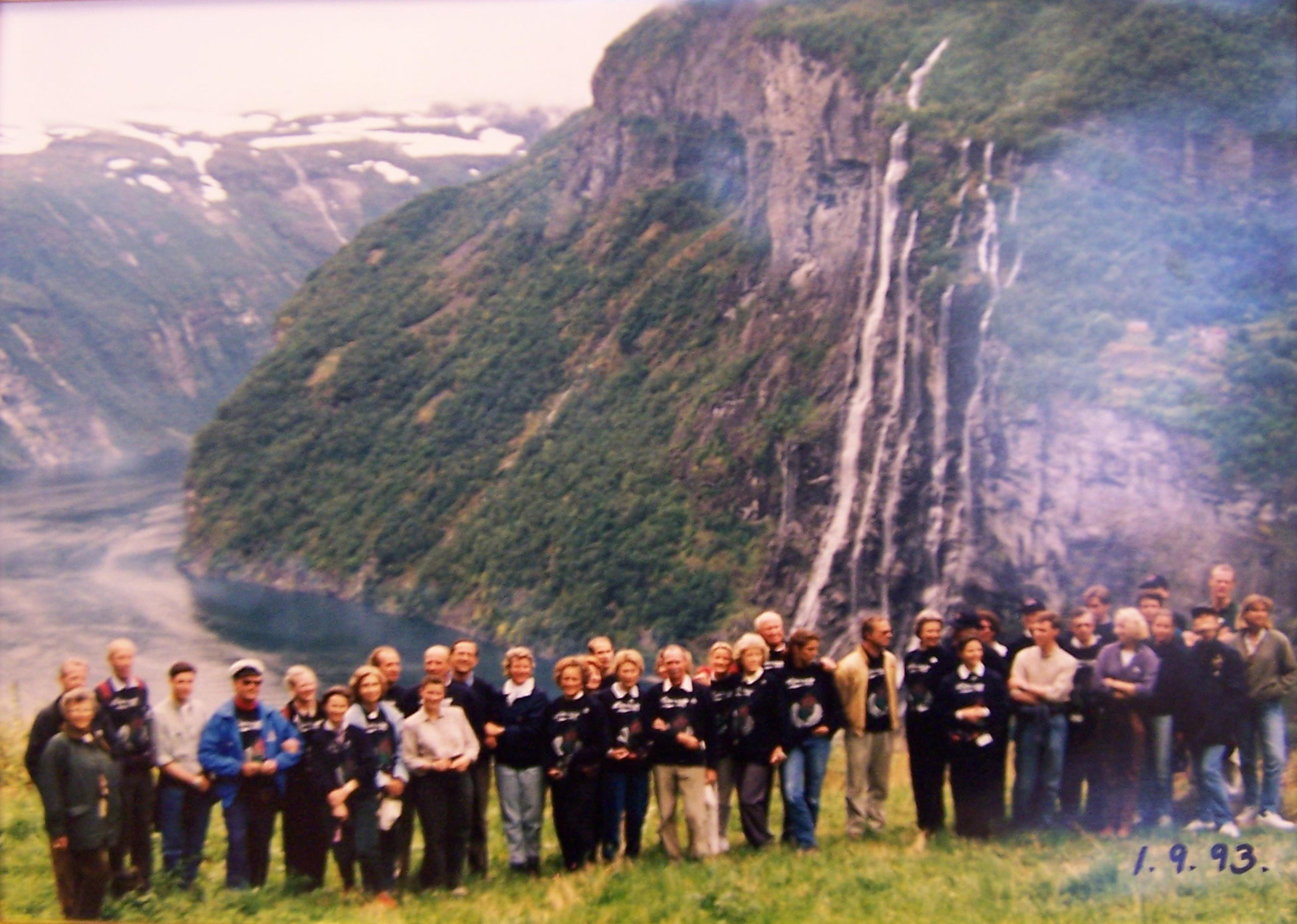 Royal visit to Geiranger in 1993 in connection with King Harald and Queen Sonja’s silver wedding anniversary.