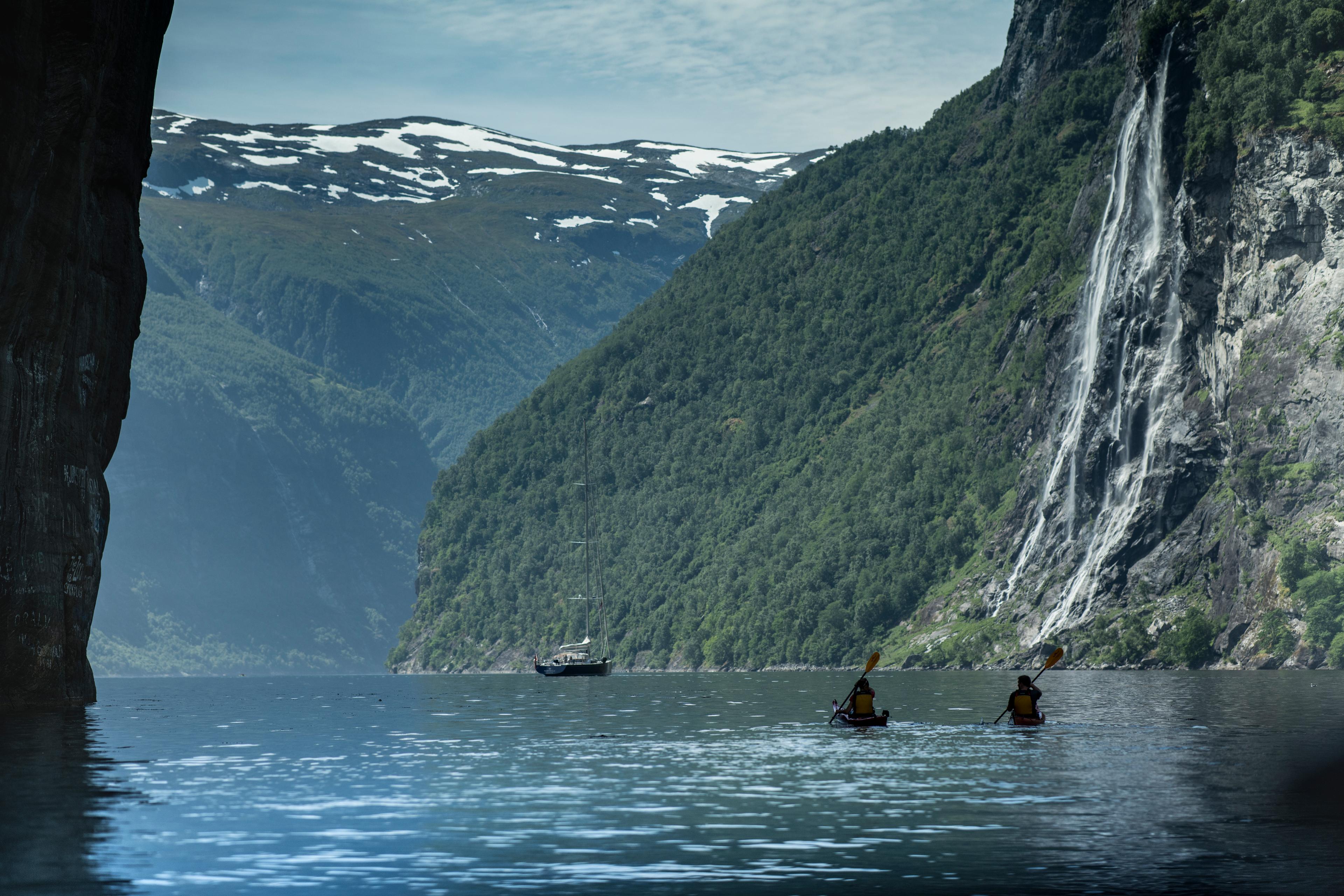 Fjordkajakk i Geirangerfjorden