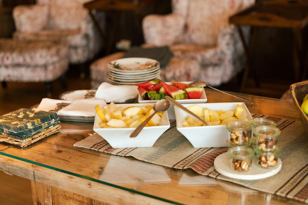 Fruit and spa breakfast on the menu