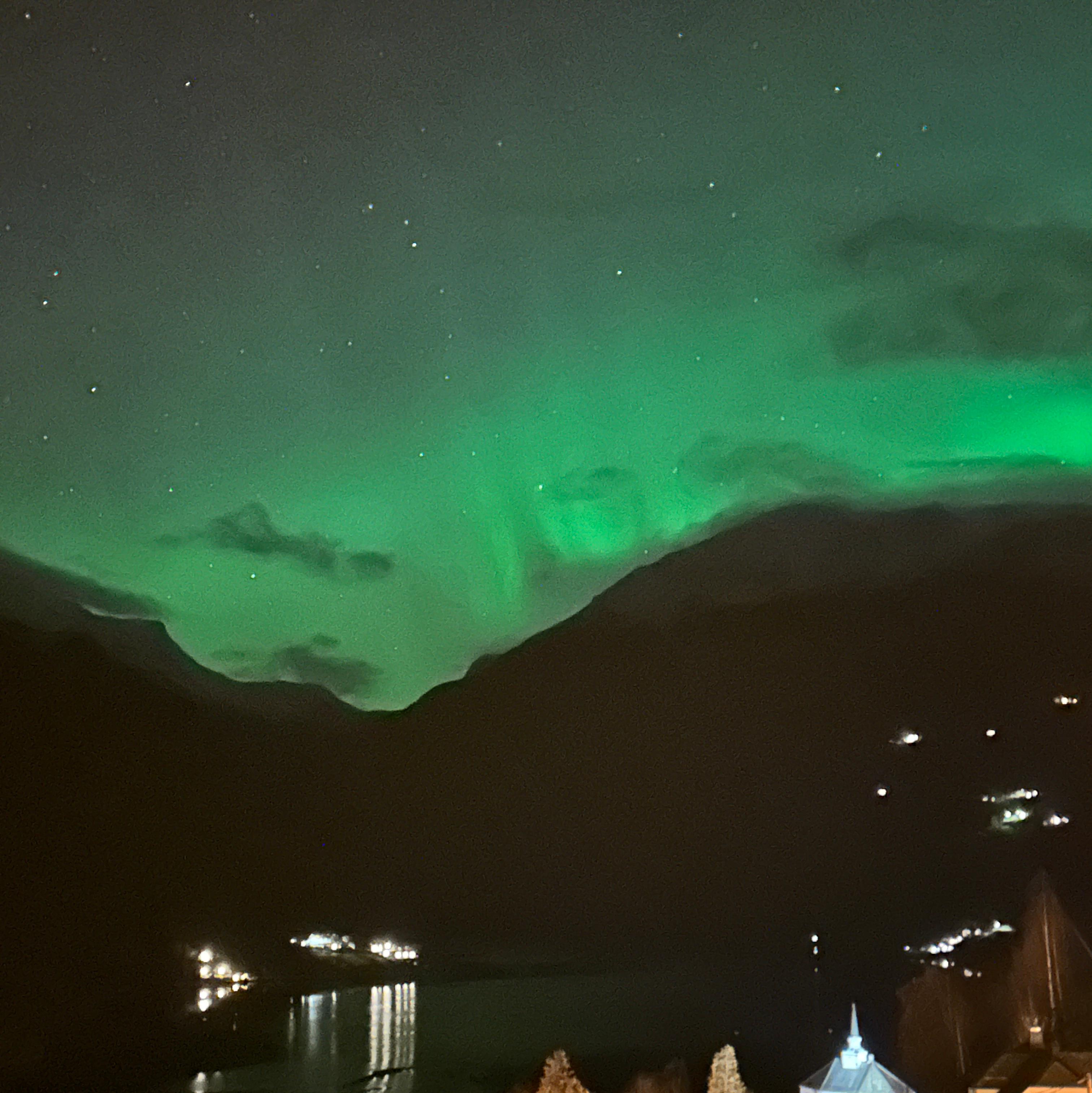 Nordlys over Geiranger