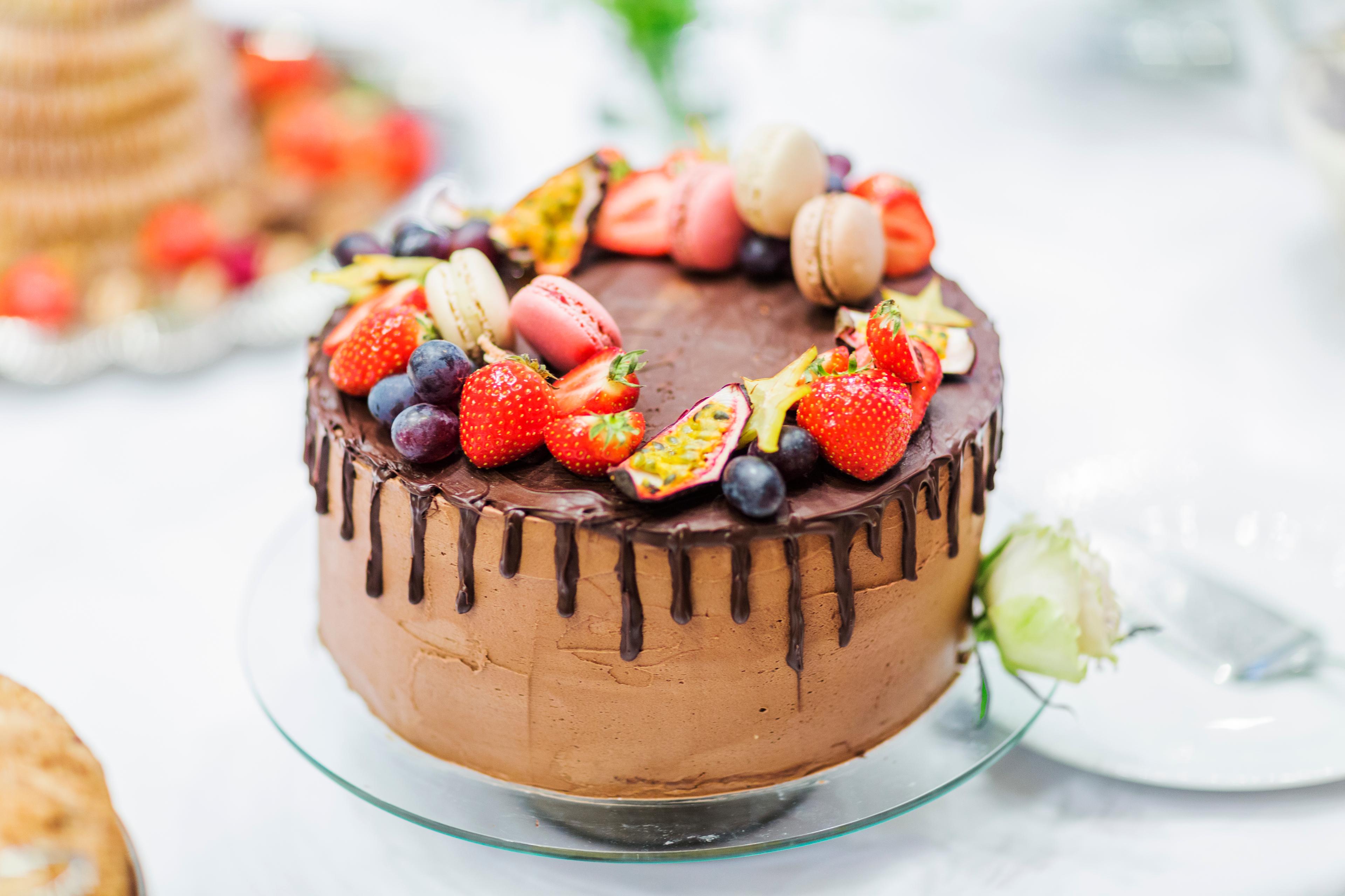 Chocolate cake made by our pastry chefs