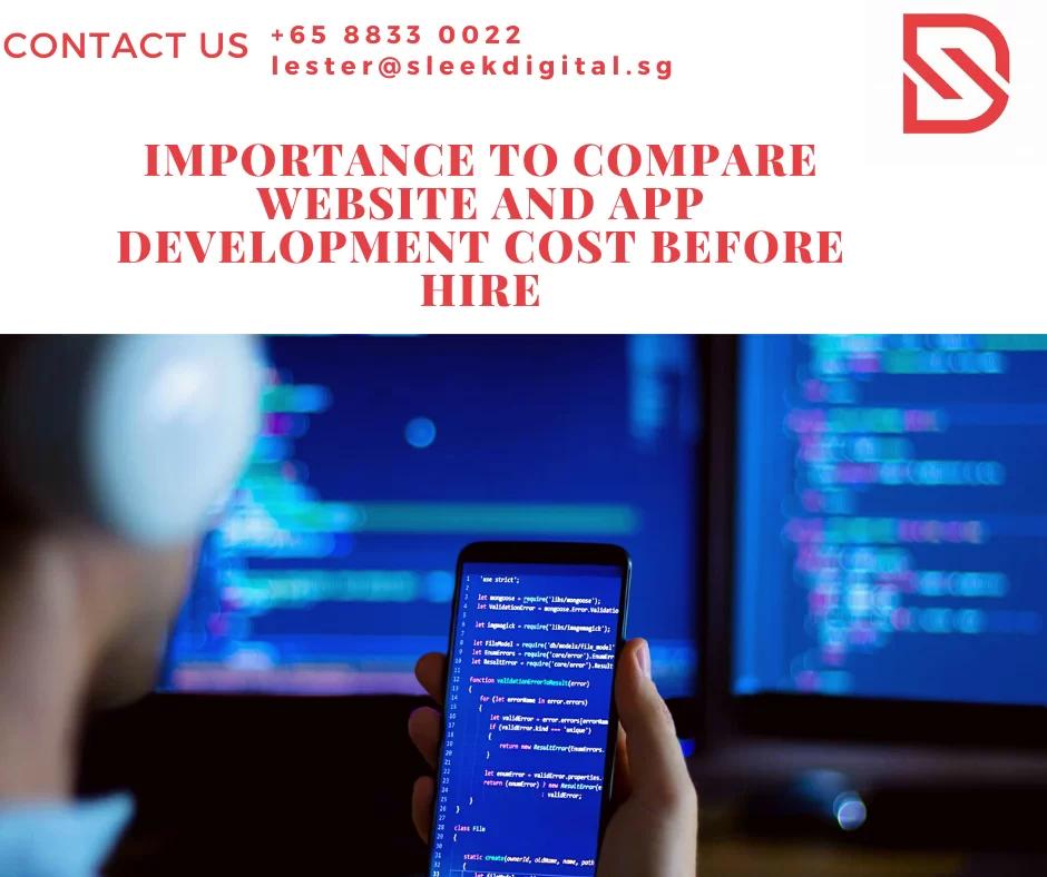 Importance to compare website and app development cost before hire