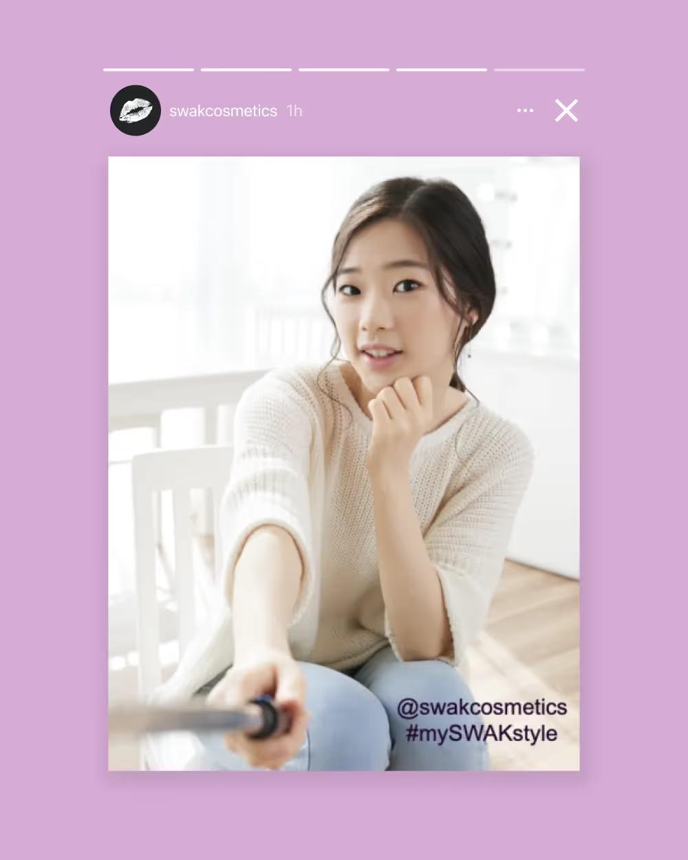 An example of an influencer posting to Instagram.