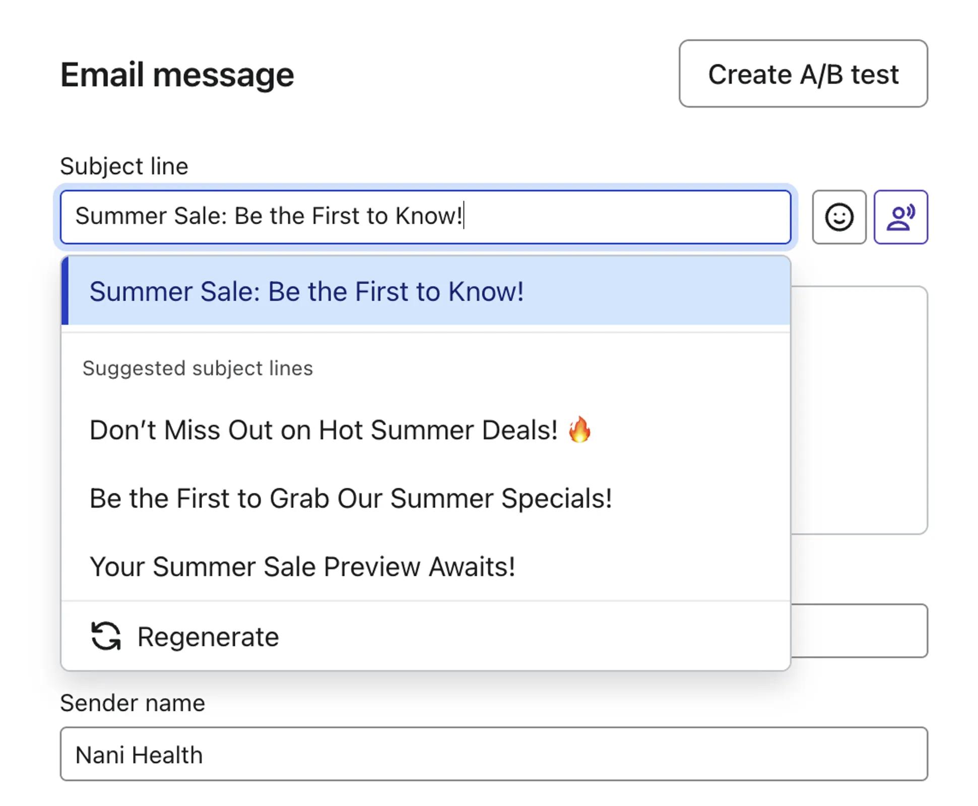 Subject line assistant