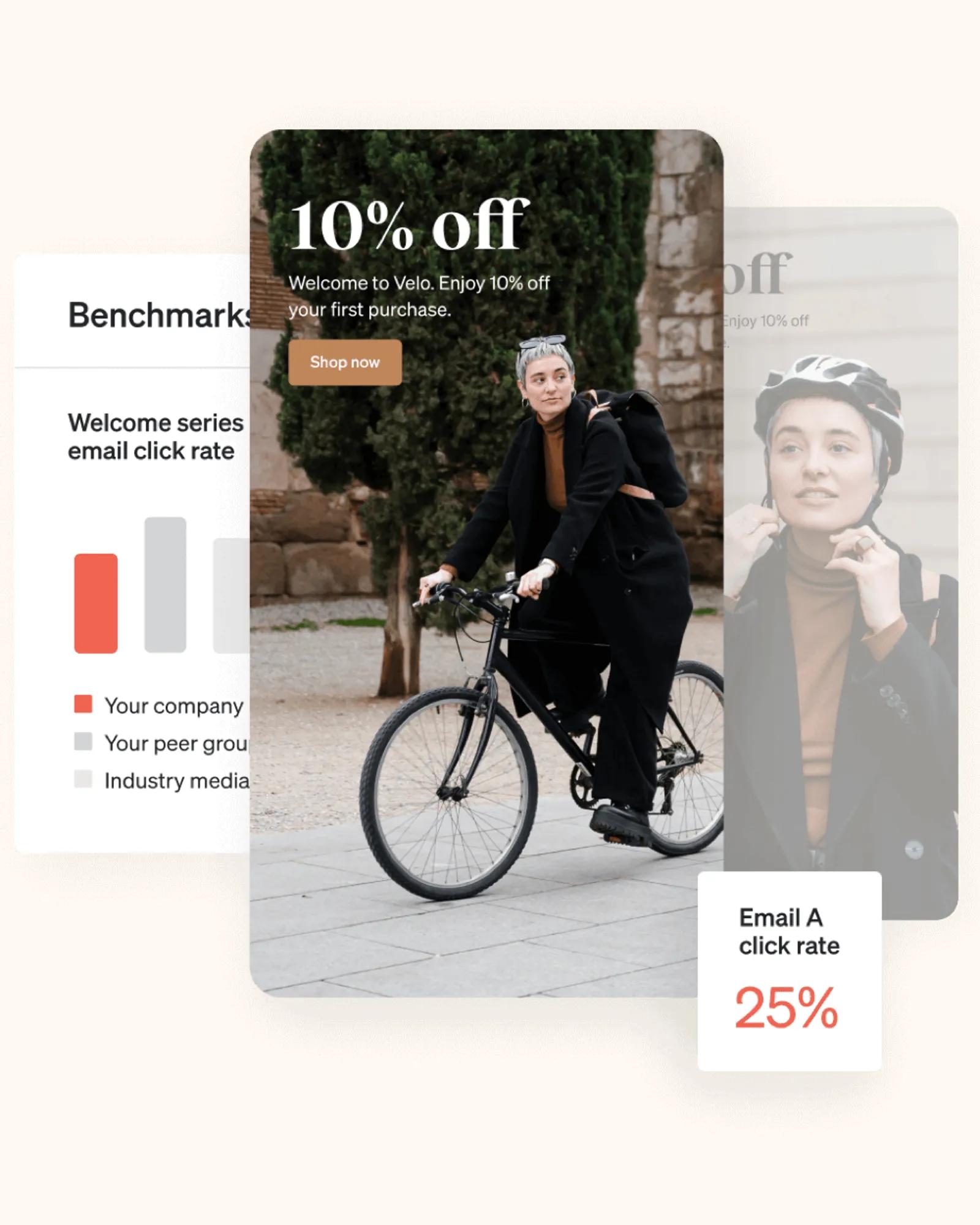 Email A/B test where the winning variation led to a 25% click rate.