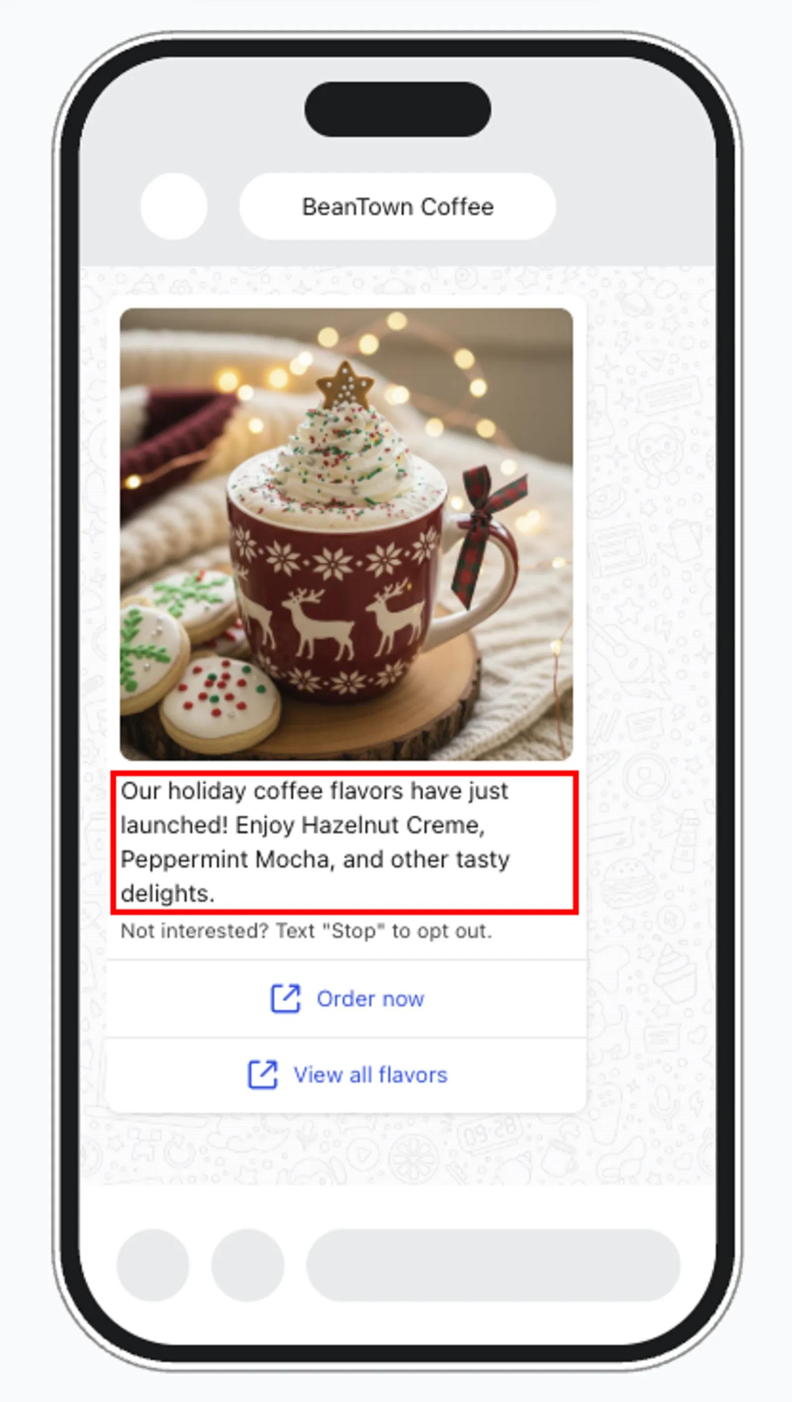 WhatsApp template body
