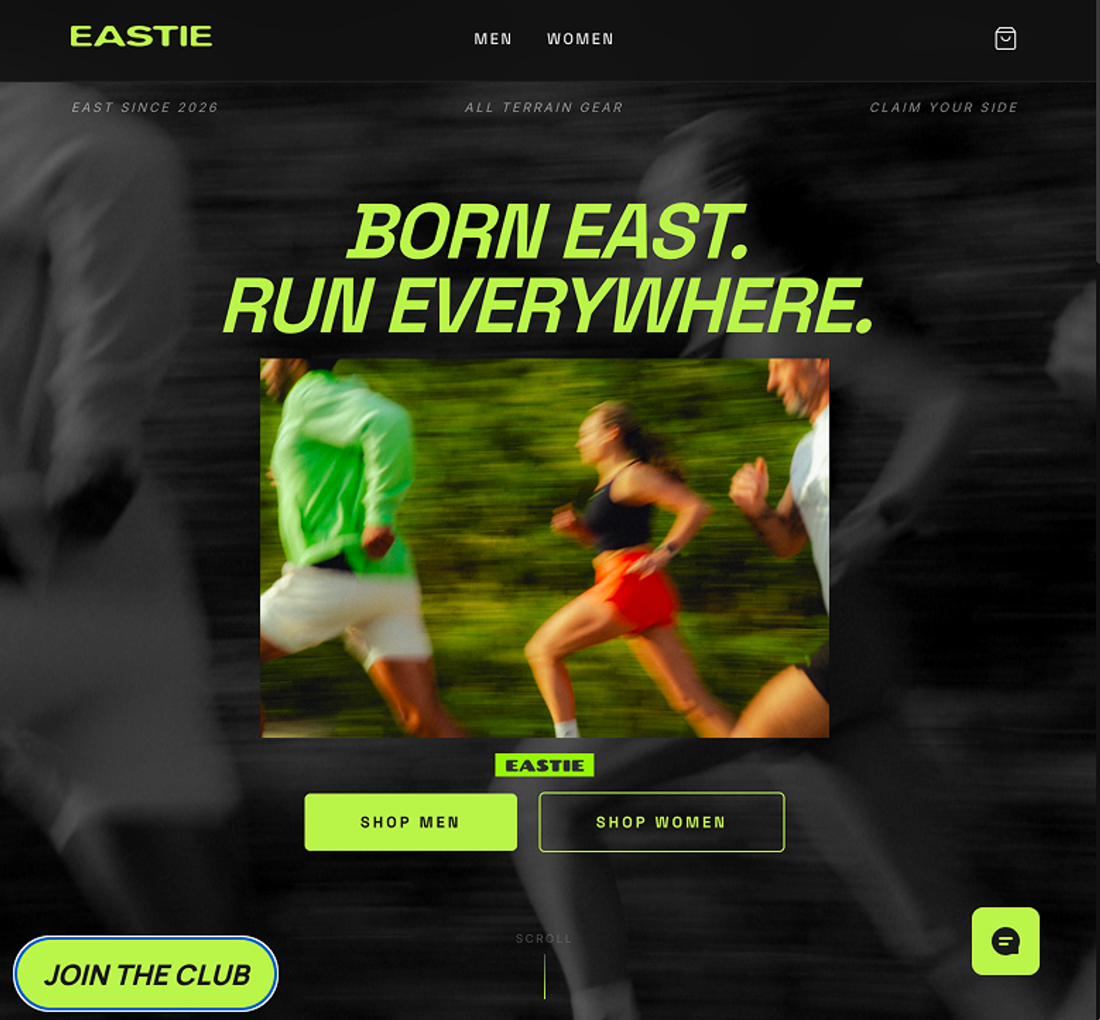 EASTIE sportswear homepage