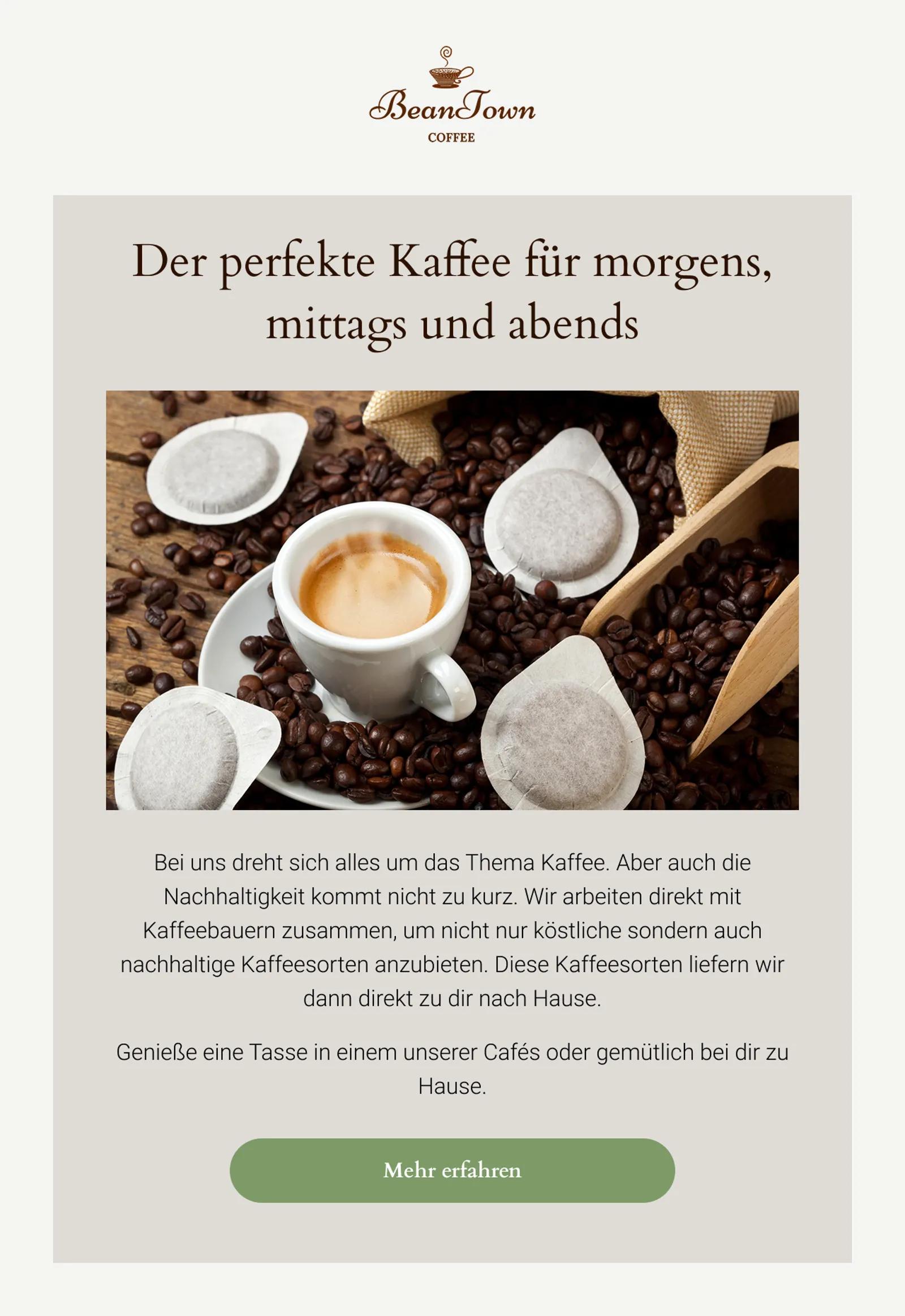 Beantown entwirft eine Aufklärungskampagne, um die Abonnenten über ihren Kaffee zu informieren.