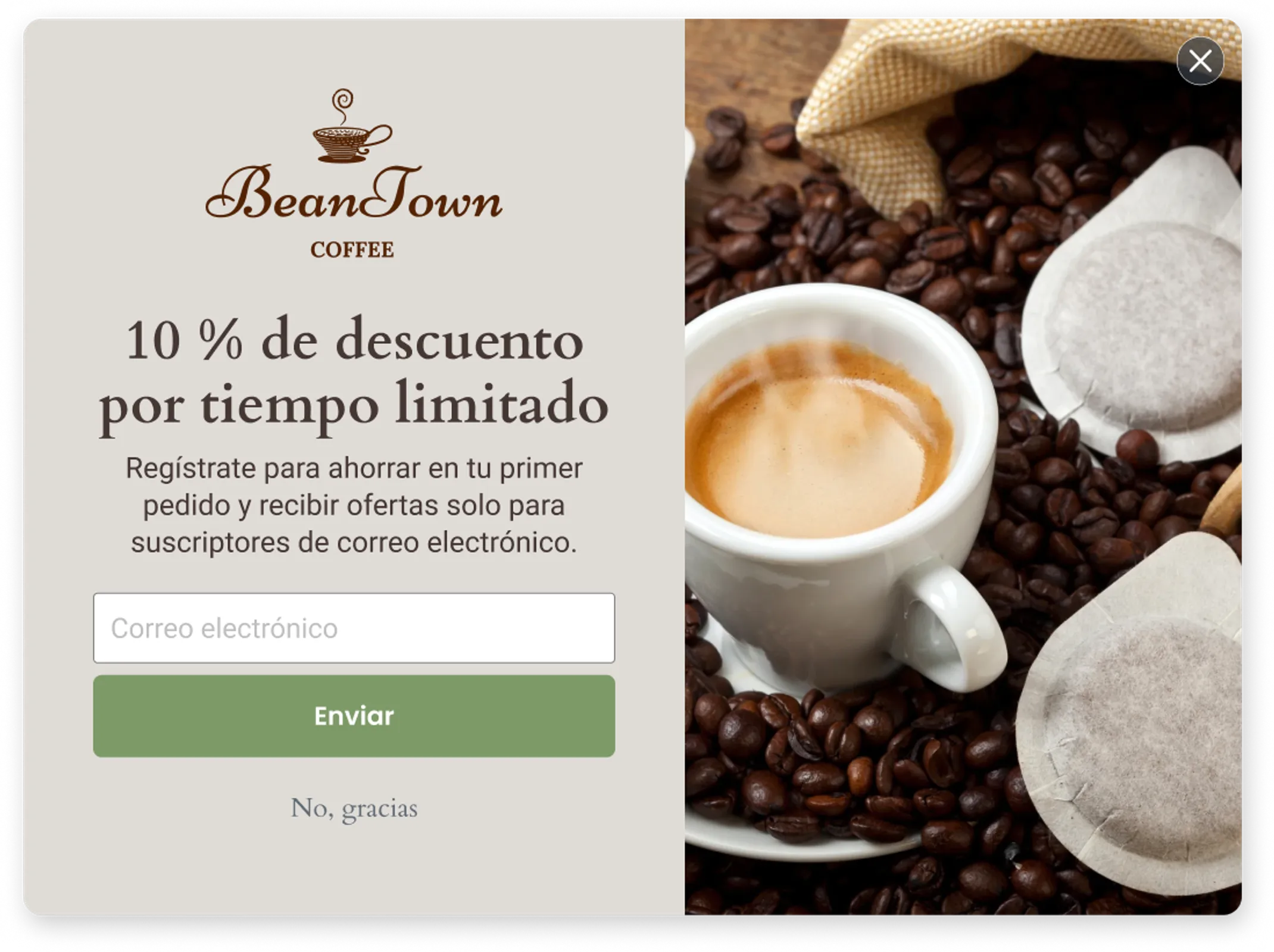 Limited-time 10% off form.