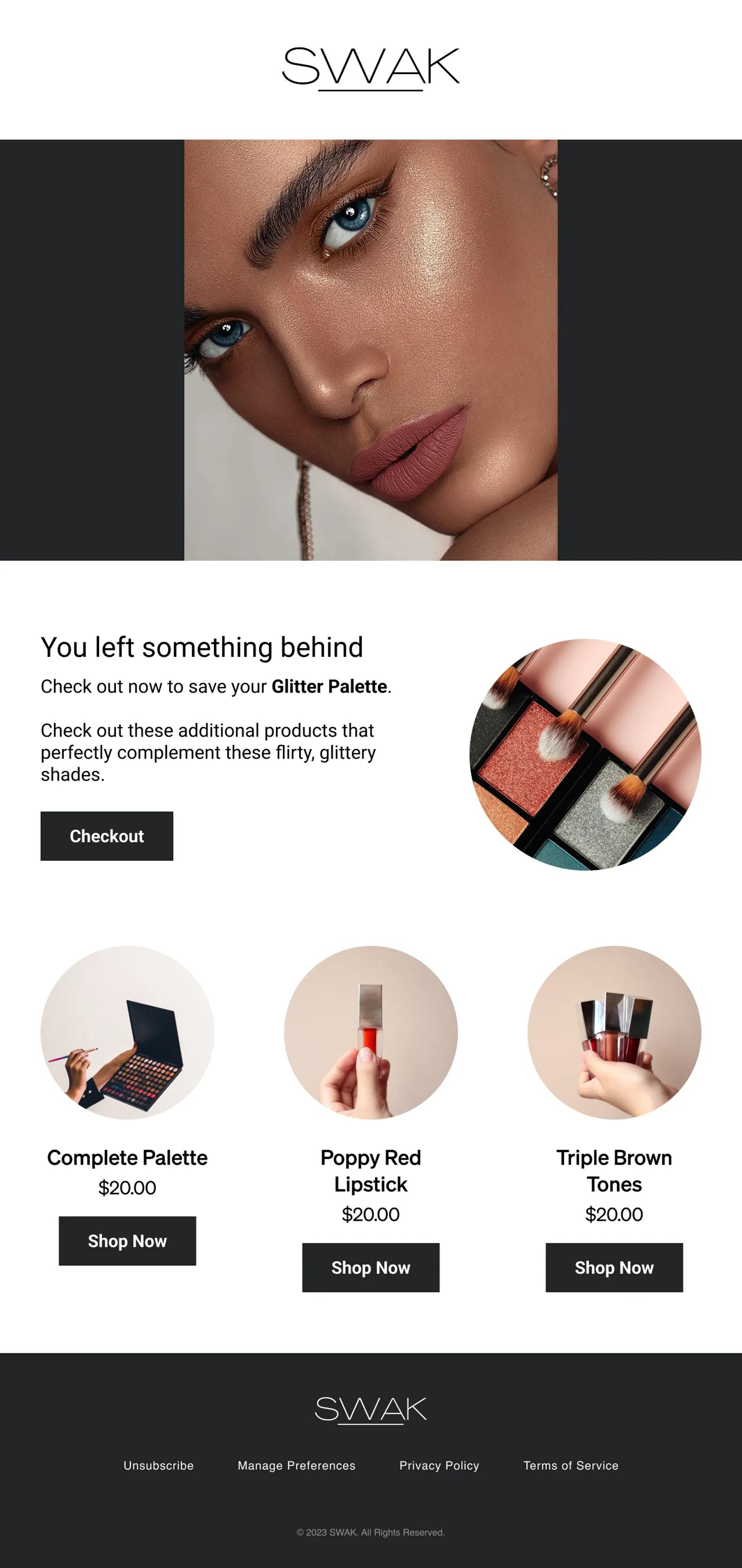 Using a dynamic product feed in a promotional email