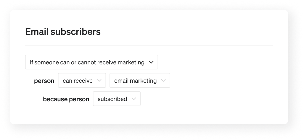 Email subscriber segment