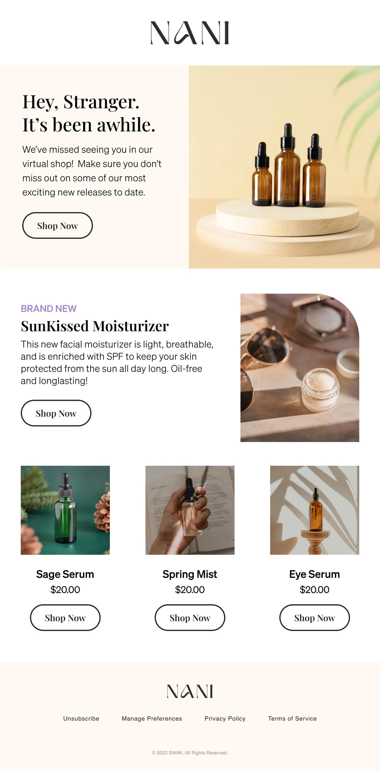 An image of a new releases campaign