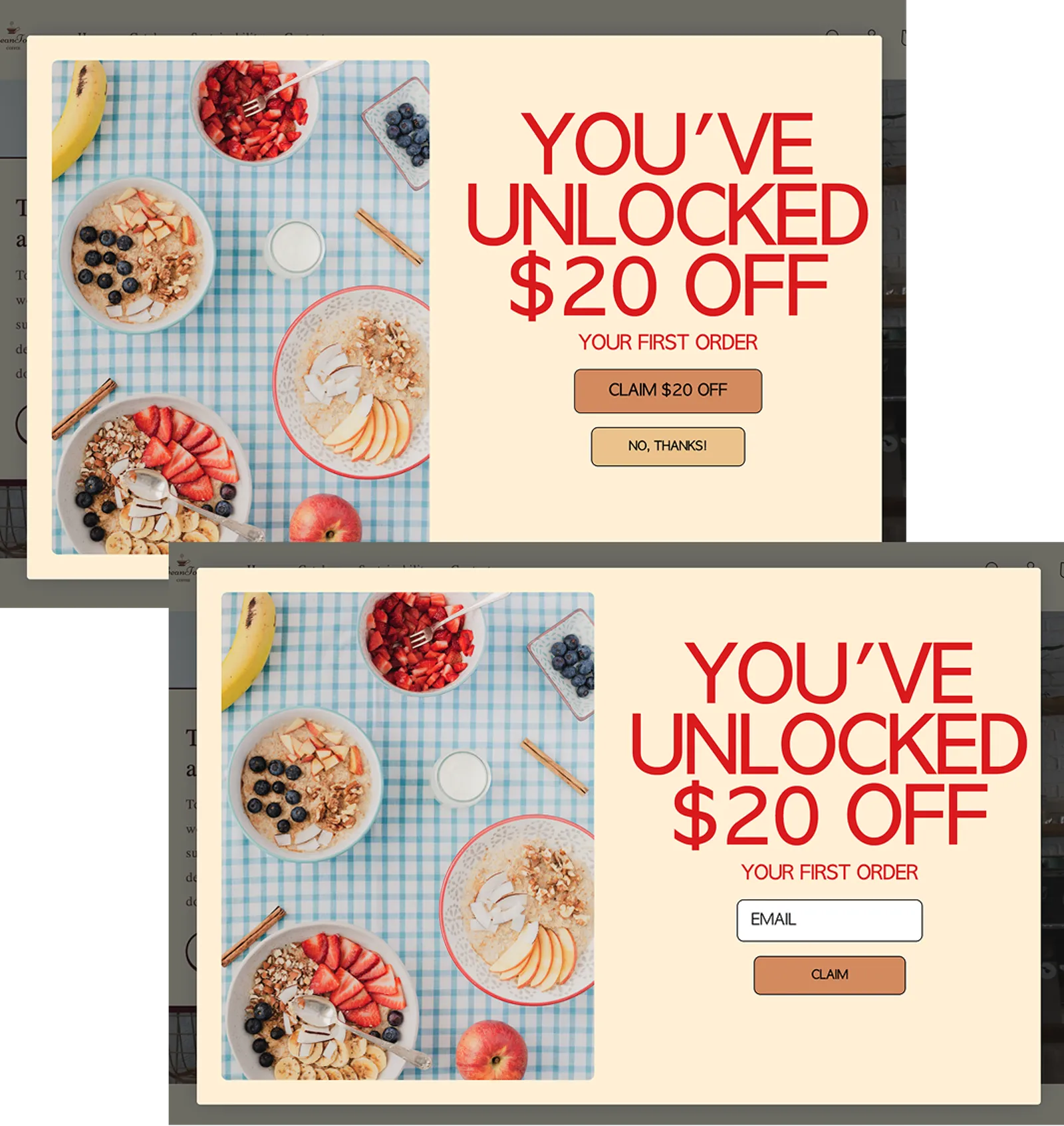 Sign-up forms with engaging copy & design