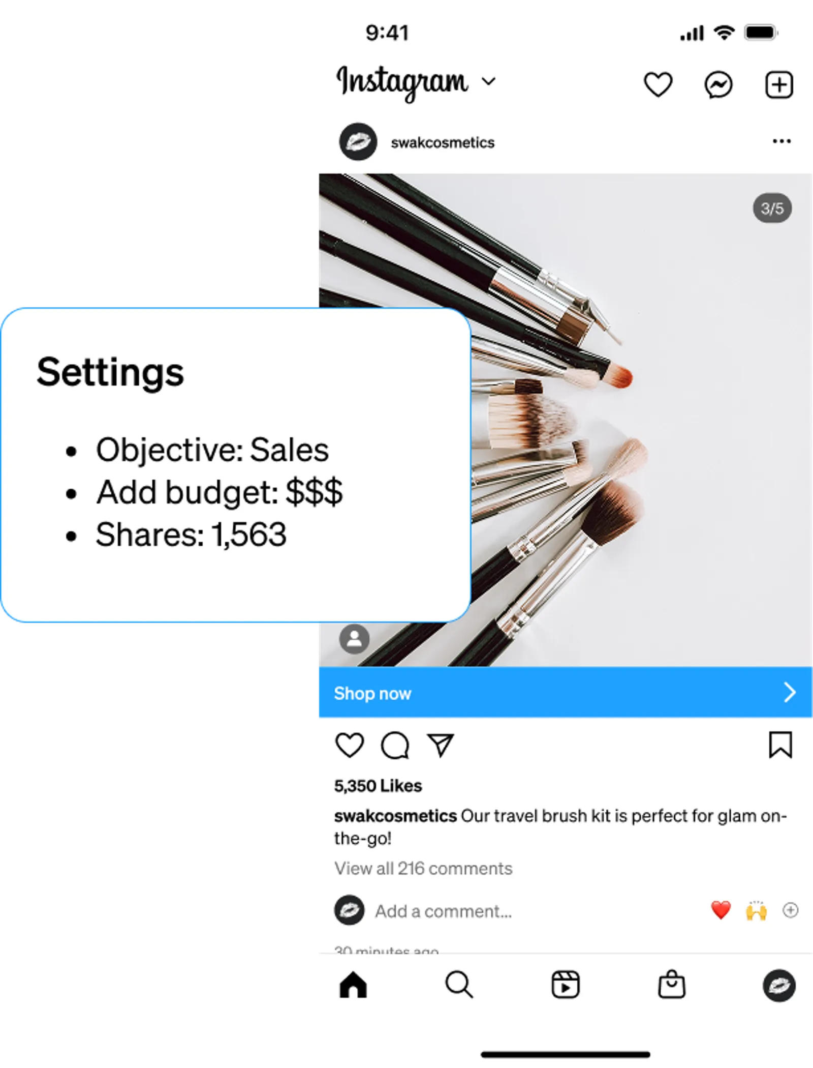 SWAK Instagram settings metrics