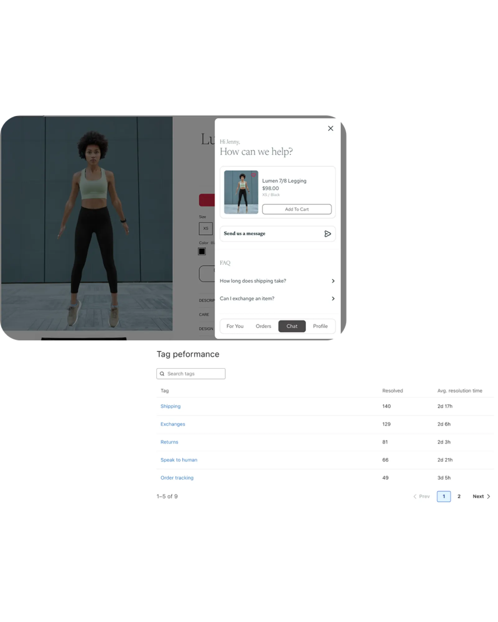 Use Klaviyo’s Tag performance report to identify common customer questions and improve on-site content proactively