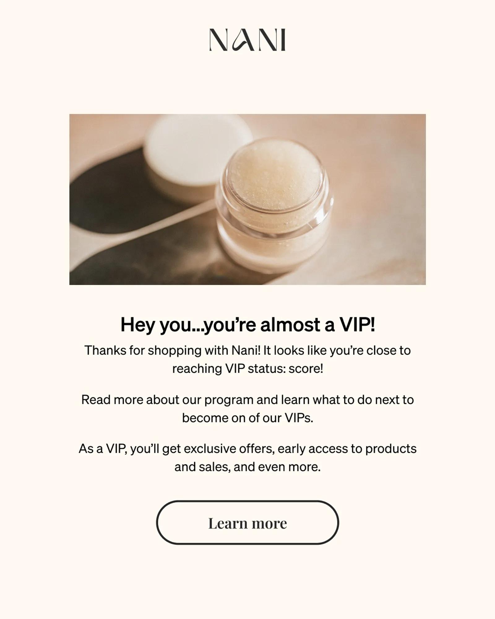 VIP marketing campaign from Nani Health