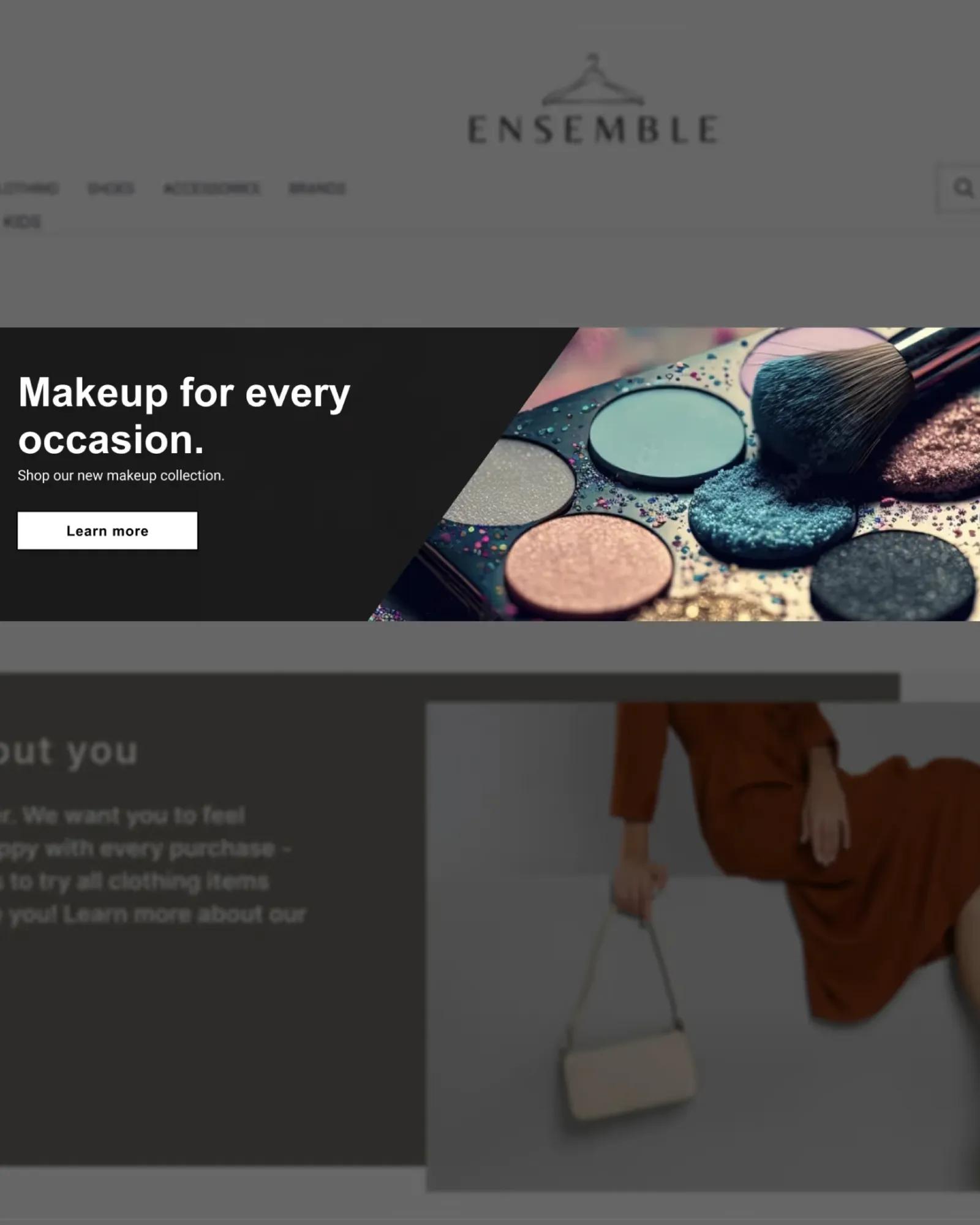 Example of an image-based SWAK Cosmetics display ad appearing within a webpage itself on Google.