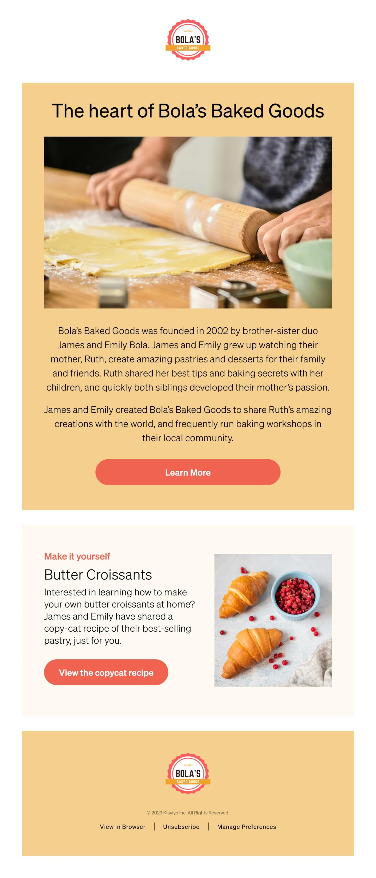 An image of a campaign re-introducing Bola's brand.