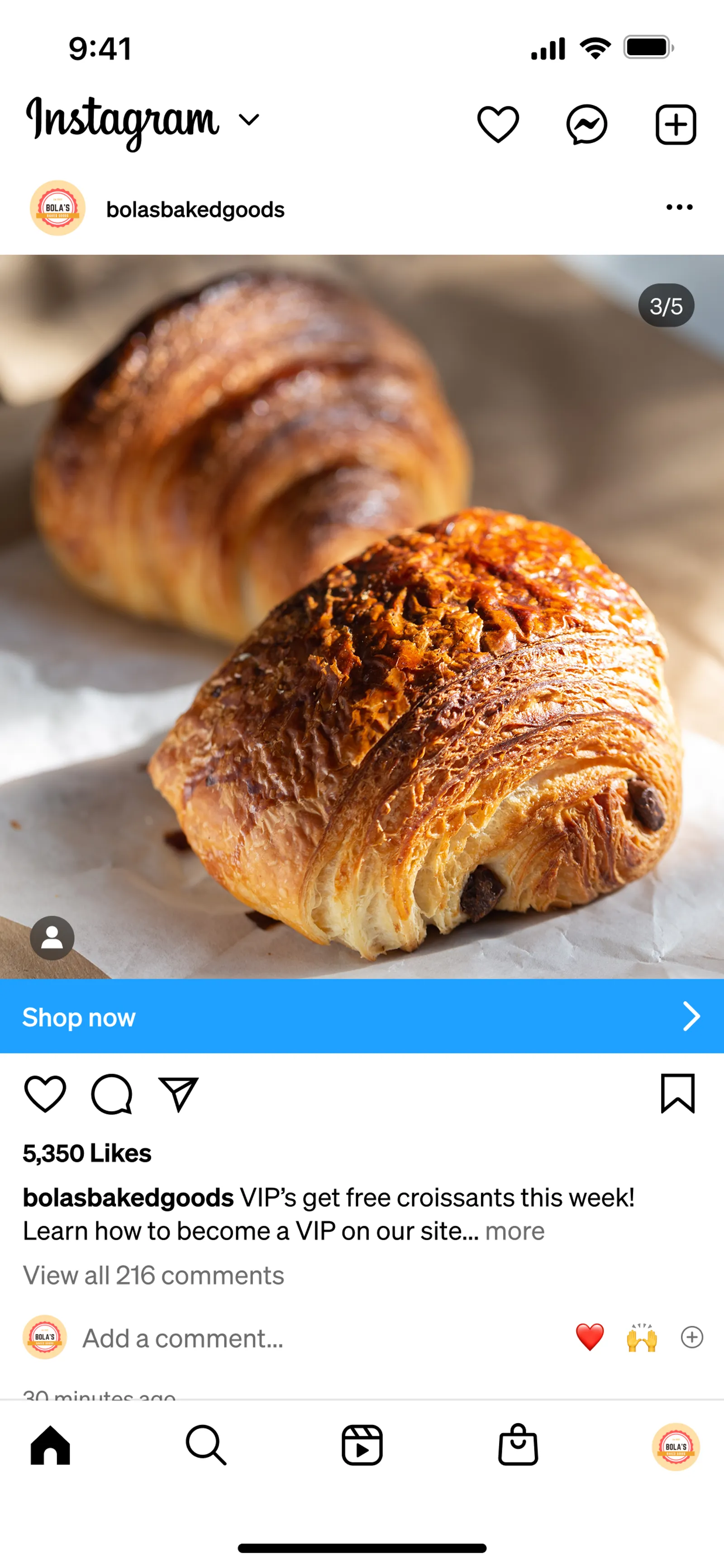 Social media VIP post